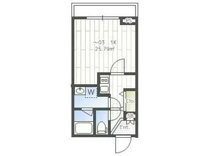 THE CLASS OMORI RESIDENCE(1K/4階)の間取り写真