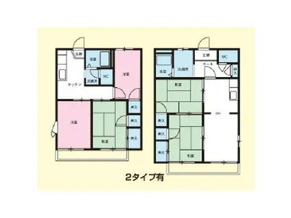 ラフォーレビューD(2LDK/2階)の間取り写真