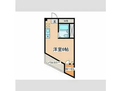 ウイングセイセキⅠ(ワンルーム/3階)の間取り写真