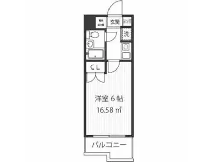 ジョイフル阿佐ヶ谷Ⅱ(1K/1階)の間取り写真