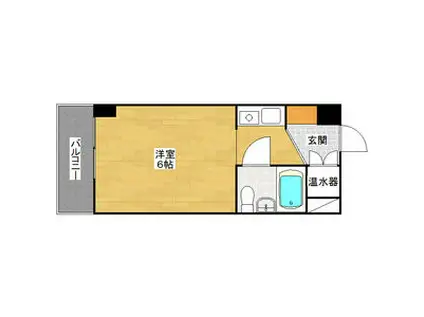 サンアベニュー小幡(1K/2階)の間取り写真