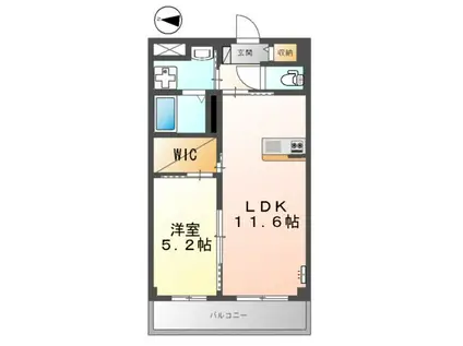 リバーレジェンド3(1LDK/2階)の間取り写真