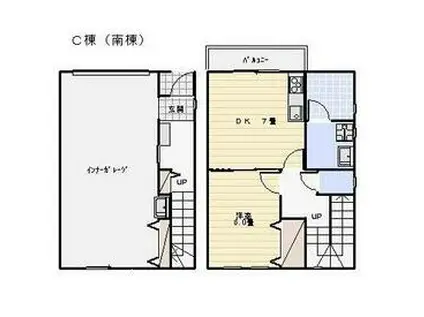 ＢＡＳＥ　ＨＯＵＳＥ積志　Ｃ棟(1SDK)の間取り写真