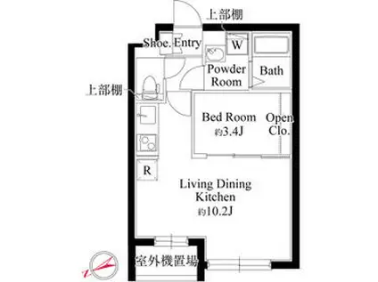 CASA PIAZZA 中野松が丘(1LDK/3階)の間取り写真