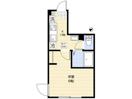 エクセラン本蓮沼Ⅰ(1K/1階)の間取り写真