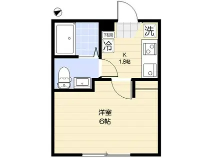 エクセラン本蓮沼Ⅰ(1K/3階)の間取り写真