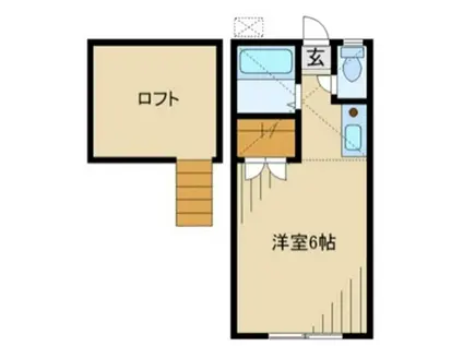 クロノス国分寺(ワンルーム/1階)の間取り写真