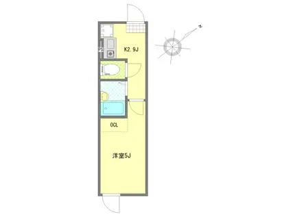 マーレ練馬高野台(1K/1階)の間取り写真