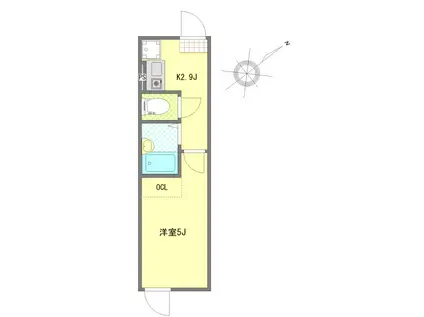 マーレ練馬高野台(1K/3階)の間取り写真
