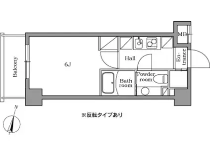 レジディア中村橋(1K/6階)の間取り写真