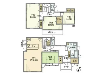 関西本線 長島駅 徒歩11分 2階建 築14年(4LDK)の間取り写真