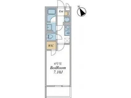 ウィンドテラス南八幡(1K/2階)の間取り写真