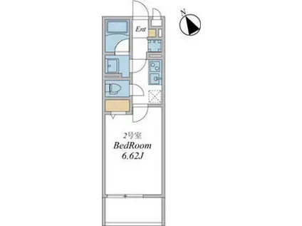 ウィンドテラス南八幡(1K/3階)の間取り写真