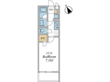 ウィンドテラス南八幡(1K/3階)の間取り写真