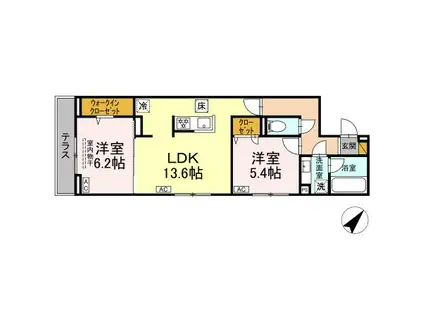 D-ROOM小久保(2LDK/1階)の間取り写真