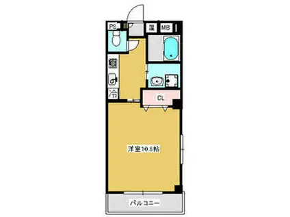 メルベーユ善江(1K/3階)の間取り写真