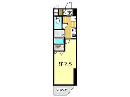 メルベーユゼンゴ(1K/4階)の間取り写真