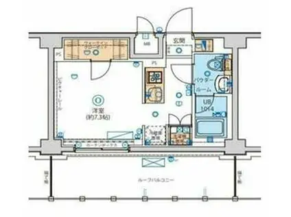 SHOKEN RESIDENCE 横浜生麦1(ワンルーム/6階)の間取り写真
