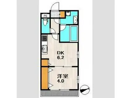 シェトワ千里山(1DK/3階)の間取り写真