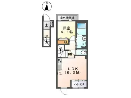 ヒルステージ野方(1LDK/2階)の間取り写真