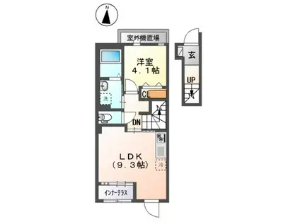 ヒルステージ野方(1LDK/2階)の間取り写真