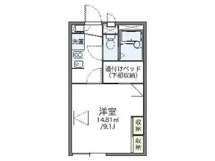 レオパレスシェリー(1K/2階)の間取り写真