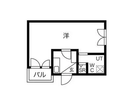 フェリシテ大田区中央(1K/2階)の間取り写真