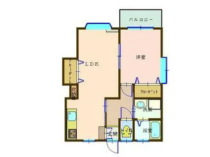 クイーンハイツ(1LDK/1階)の間取り写真