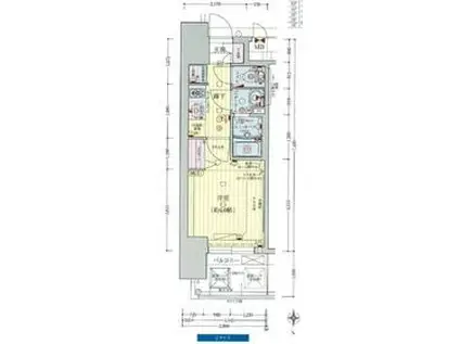 プレサンス新大阪ストリーム(1K/13階)の間取り写真