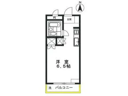 パイオニアヴィーナス(ワンルーム/2階)の間取り写真