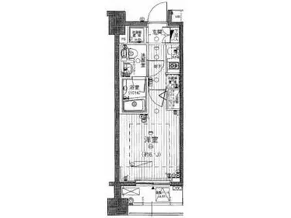 ガーラ・ステーション菊川(1K/3階)の間取り写真