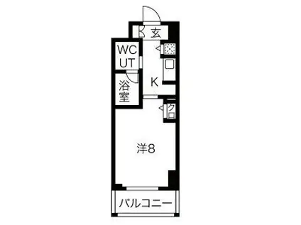 リンクパラッツォ川口本町(1K/4階)の間取り写真