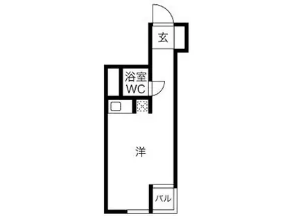 スカイコート府中(ワンルーム/2階)の間取り写真