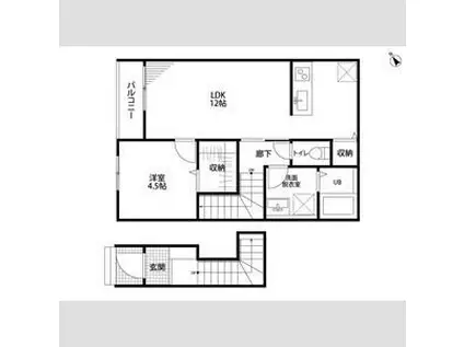 リーブルファイン則武Ⅱ(1LDK/2階)の間取り写真