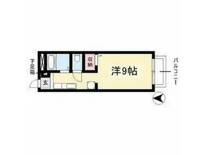 MORINPIA(ワンルーム/1階)の間取り写真