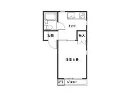 サンハイム(1K/3階)の間取り写真