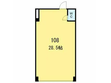 ハイランド赤尾(ワンルーム/1階)の間取り写真