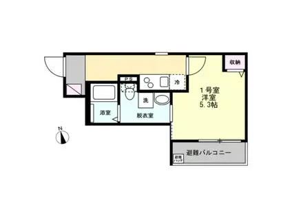 BLOOM保土ケ谷(1K/3階)の間取り写真