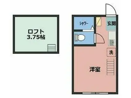 G・Aタウン下末吉(ワンルーム/2階)の間取り写真