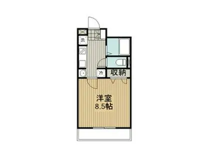 ME MOLA 松戸(1K/3階)の間取り写真