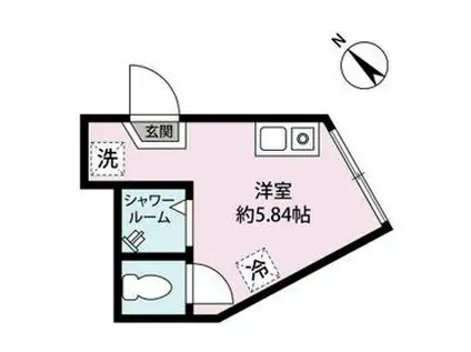 TM神明町(ワンルーム/1階)の間取り写真