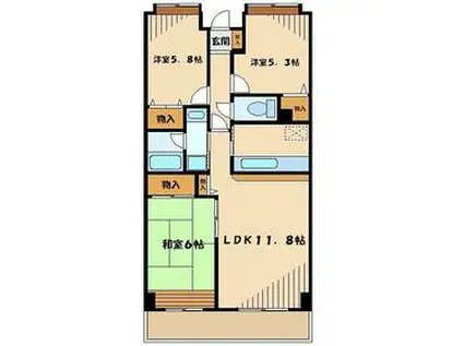 グレース代官4(3LDK/2階)の間取り写真