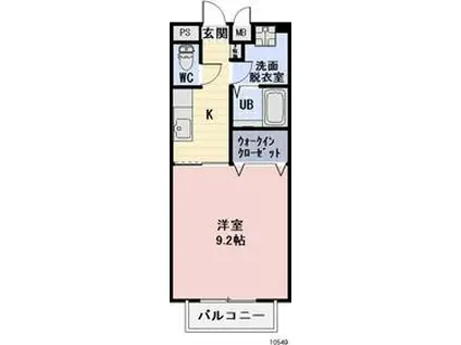 サンハイムTERO B(1K/1階)の間取り写真