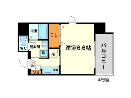 プレミアムステージ新大阪駅前(1K/11階)の間取り写真