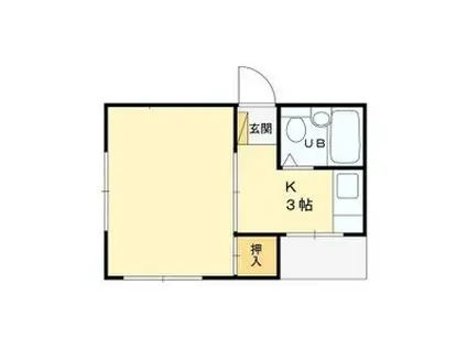 ブリリアンハイツ(1K/2階)の間取り写真