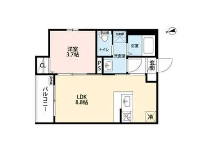 ROBOT HOME 高畑Ⅲロボットホームタ(1LDK/3階)の間取り写真