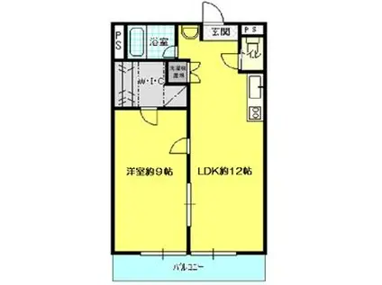 シャトー共栄(1SLDK/3階)の間取り写真