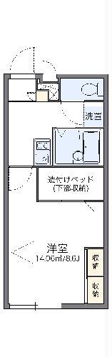 レオパレスCRANE(1K/1階)の間取り写真
