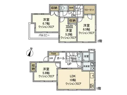 西武鉄道国分寺線 恋ケ窪駅 徒歩8分 2階建 築30年(4LDK)の間取り写真