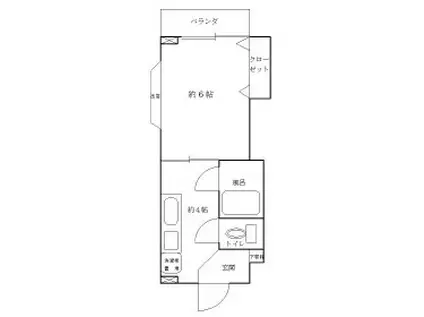 キャッスルヒロ(1K/3階)の間取り写真